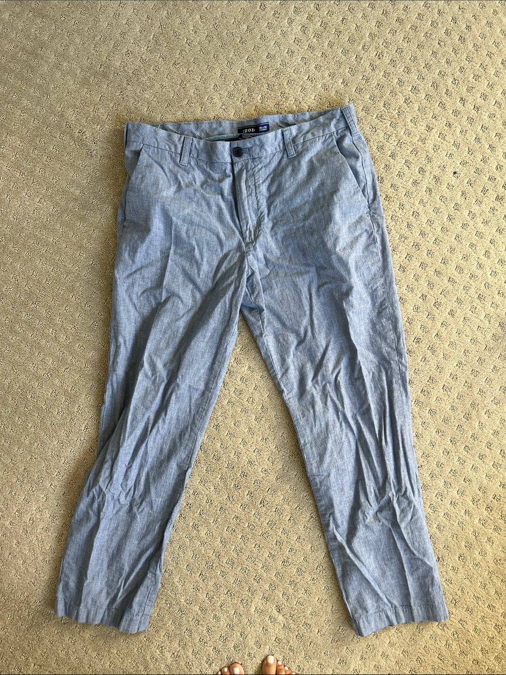 IZOD 36 x 30 Blue Men’s casual cotton Chino Pants